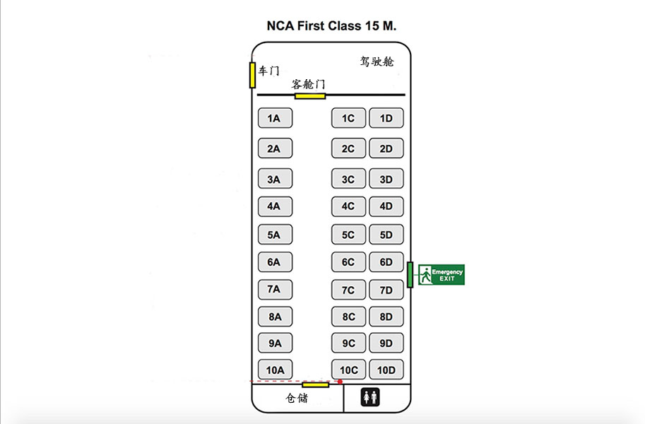 泰国曼谷到清迈nca大巴票车票 first class头等舱/黄金仓巴士代订