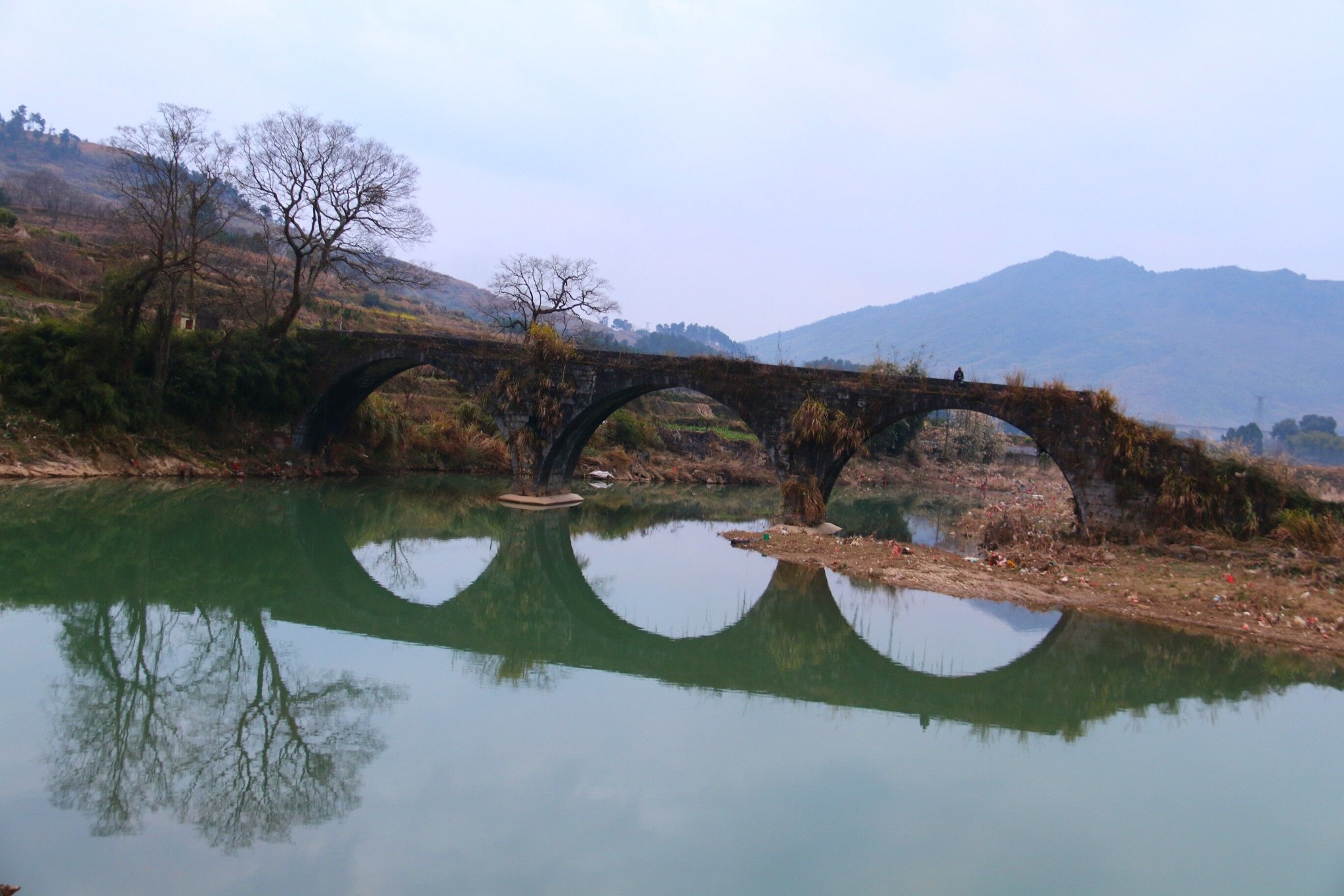 广东乐昌黄圃镇应山古桥古村风光