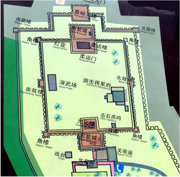 嘉峪关关城游览路线图片